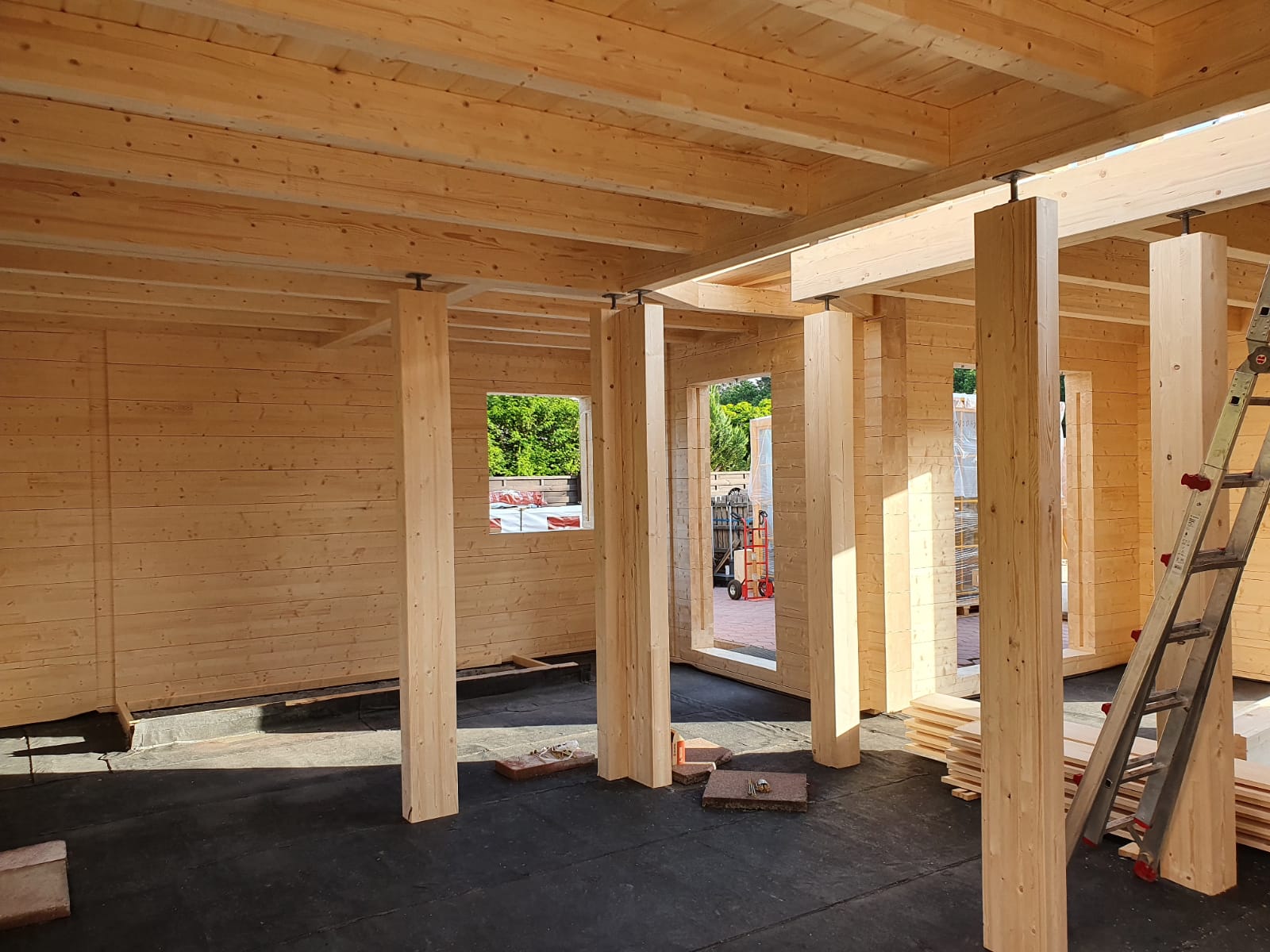 Holzhaus bauen - Rohbau